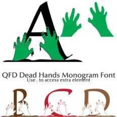 qfd dead hands monogram font