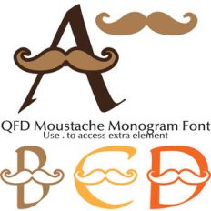 qfd moustache monogram font