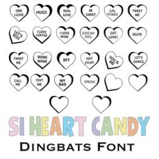 conversation hearts dingbats font