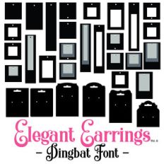 elegant earrings dingbat font
