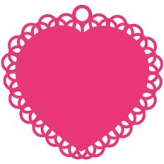 lace heart tag