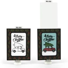 magic slider card car christmas tree