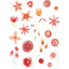 watercolor bloom stickers