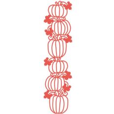 pumpkins vertical repeating border
