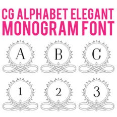 cg alphabet elegant monogram
