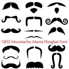 qfd moustache mania dingbat font