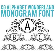 cg alphabet monogram wonderland
