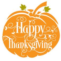 happy thanksgiving pumpkin design
