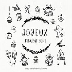joyeux christmas dingbat font