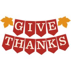 give thanks pennant banner