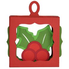holly hanging ornament