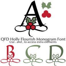 qfd holly flourish monogram font