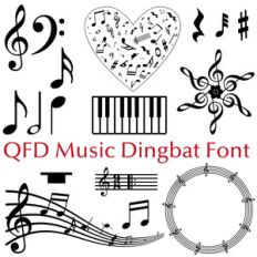 qfd music dingbat font