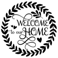 welcome to our home wreath