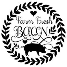 farm fresh bacon wreath