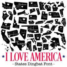i love america dingbat font