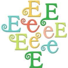 'e' cha cha swirl