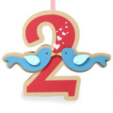 two turtledoves ornament