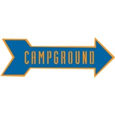 campground arrow sign