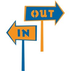 in and out signs
