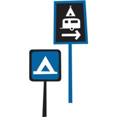 camping road signs