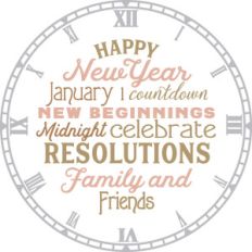 new year subway clock