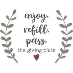 enjoy refill pass giving plate