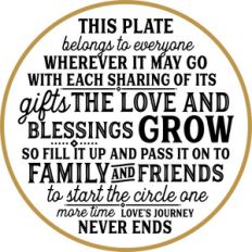 blessings plate