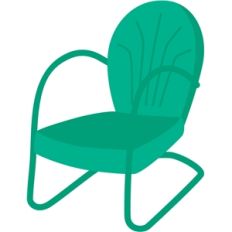 retro lawn chair