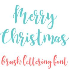 merry christmas brush lettering font