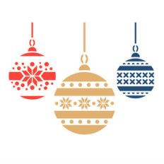 christmas ornaments stencils