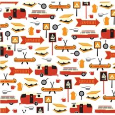 retro camping pattern
