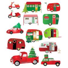 christmas on wheels planner stickers
