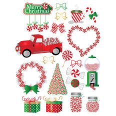 peppermint christmas planner stickers
