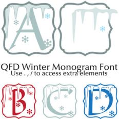qfd winter monogram font