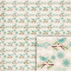 winter bird background paper