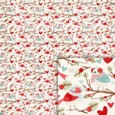 winter bird background paper