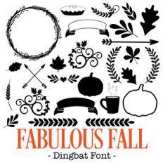 fabulous fall dingbat font