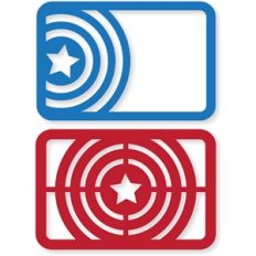 star bulls eye cards