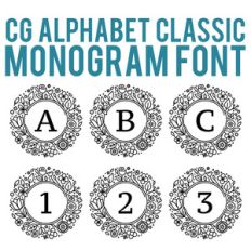 cg alphabet classic monogram font