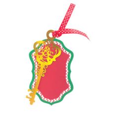 christmas tree key with tag