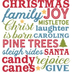christmas word art