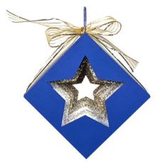 cubed shadow box star christmas ornament