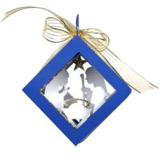 cubed shadow box nativity christmas ornament
