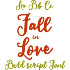 fall in love bold script font