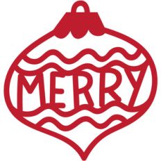 christmas ornament tag merry