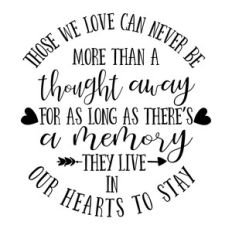 memorial cut file - those we love can never