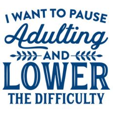 i want to pause adulting and lower the difficulty