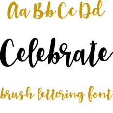 celebrate brush lettering font