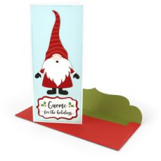gnome for the holidays #10 card + envelope